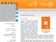 Tablet Screenshot of dentalforum.ump.edu.pl
